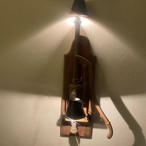Antique Peterson Hand Pump Repurposed Wall Lamp